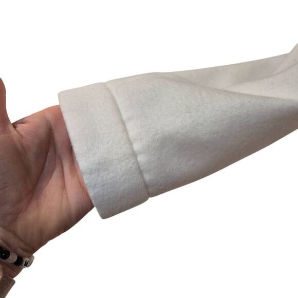 Chico's Women's Off White Poly/Rayon/Spandex Fleece Button Front Jacket - Picture 7 of 12